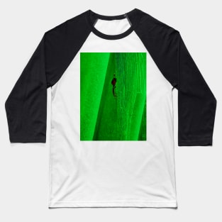 Black and red spider in its green web Baseball T-Shirt